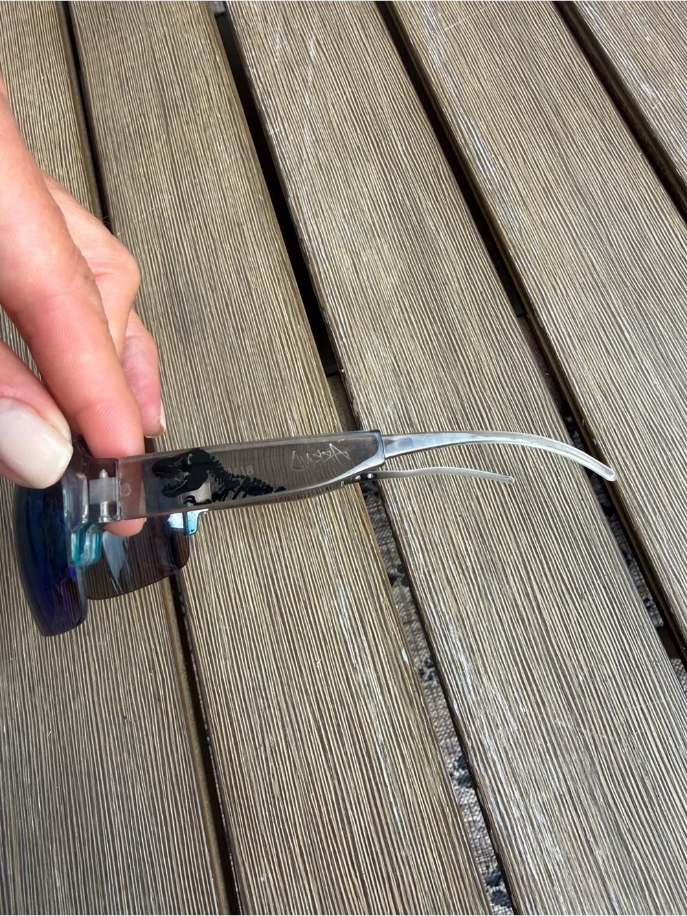 Arkaid Jurassic World Unisex Sport Wrap Sunglasses Blue Mirrored Lenses